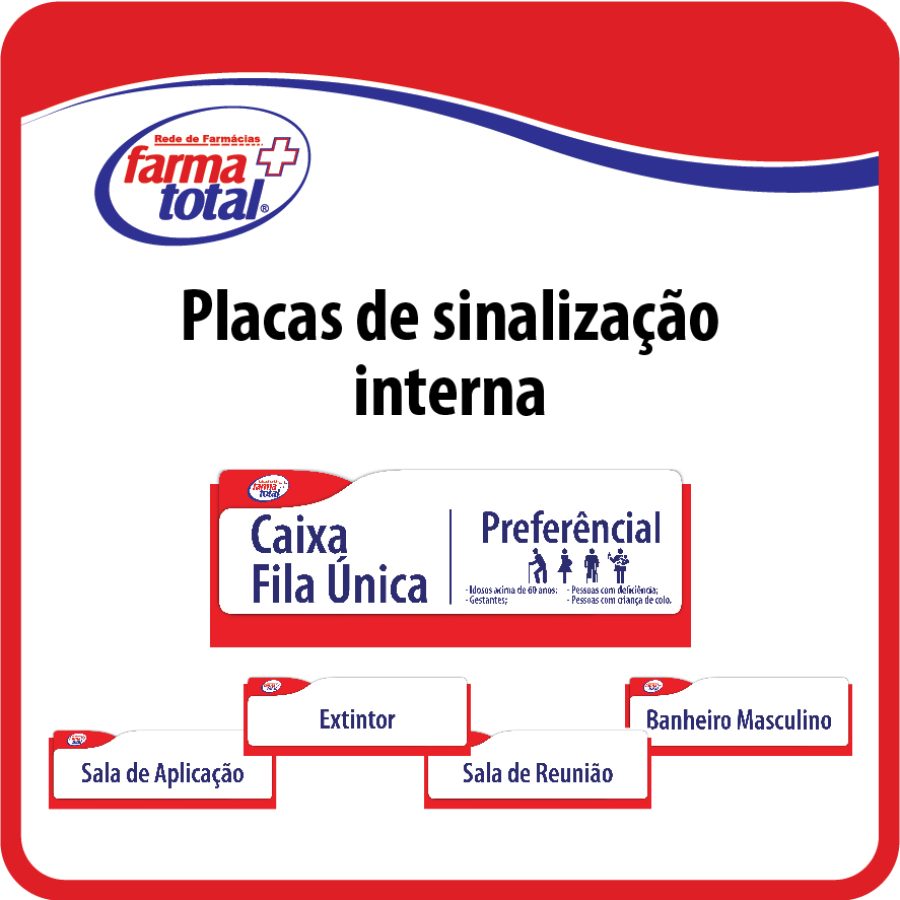 Placas de Sinalização interna